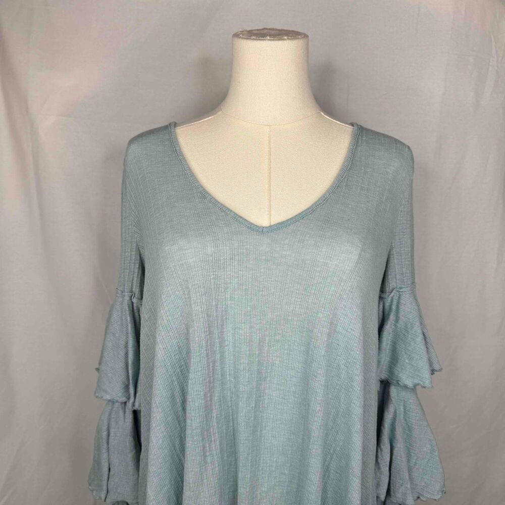 Free People Seashore Bell Sleeves Tunic Dress Bohemian Gypsy Whimsical Oversize - Picture 8 of 14